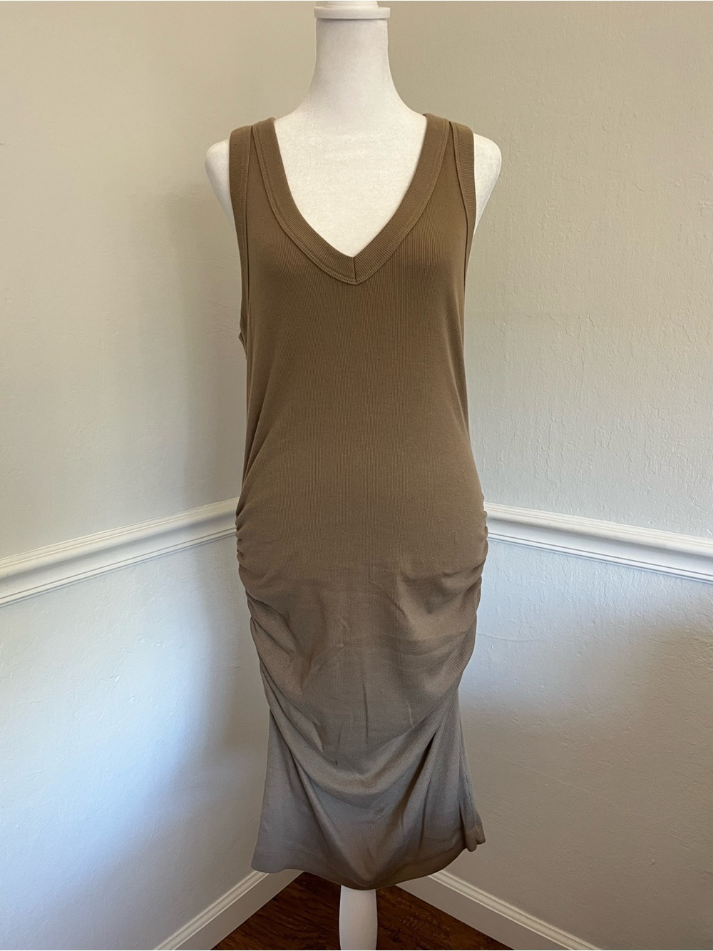 Michael Stars v-neck ruched dress